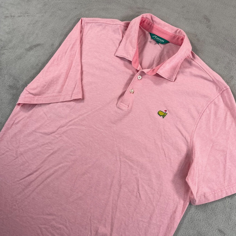 2024 Masters Classics Golf Polo Shirt Men XL Pink Performance Augusta‎ Logo NWOT
